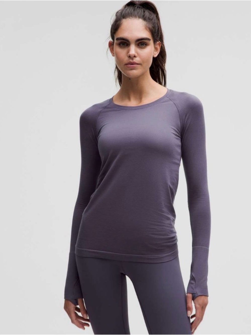 Lululemon Swiftly Tech Long Sleeve 2.0 Hip Length Purple Size 10